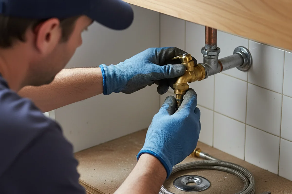 Shutoff valve and fitting work during Faucet and Fixture Repair in Meraux